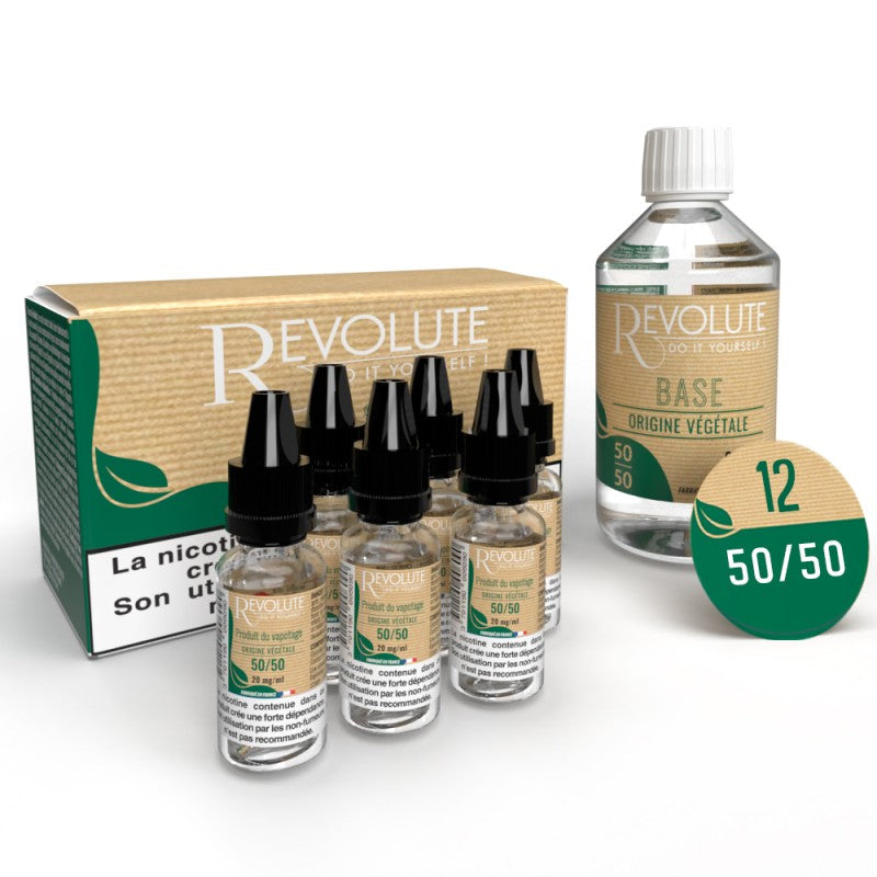 Kit Base Vegetal 100ml 12MG 50/50 - Revolute